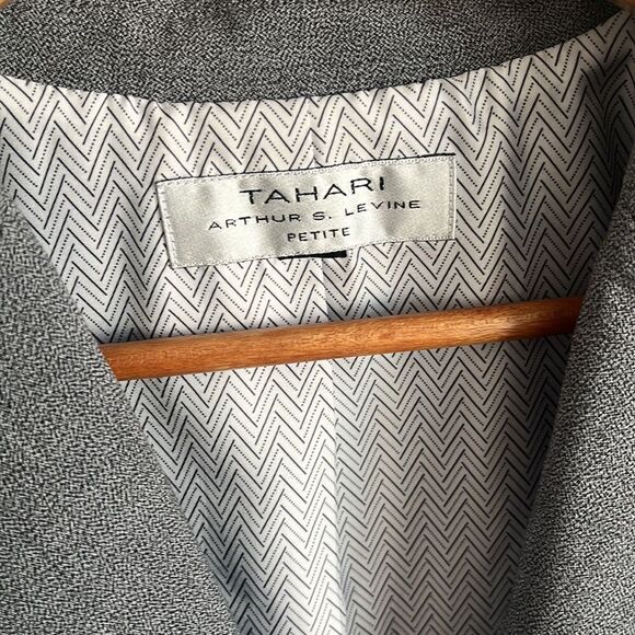 Tahari Blazer Womens Small Petite Grey‎ - Picture 5 of 6